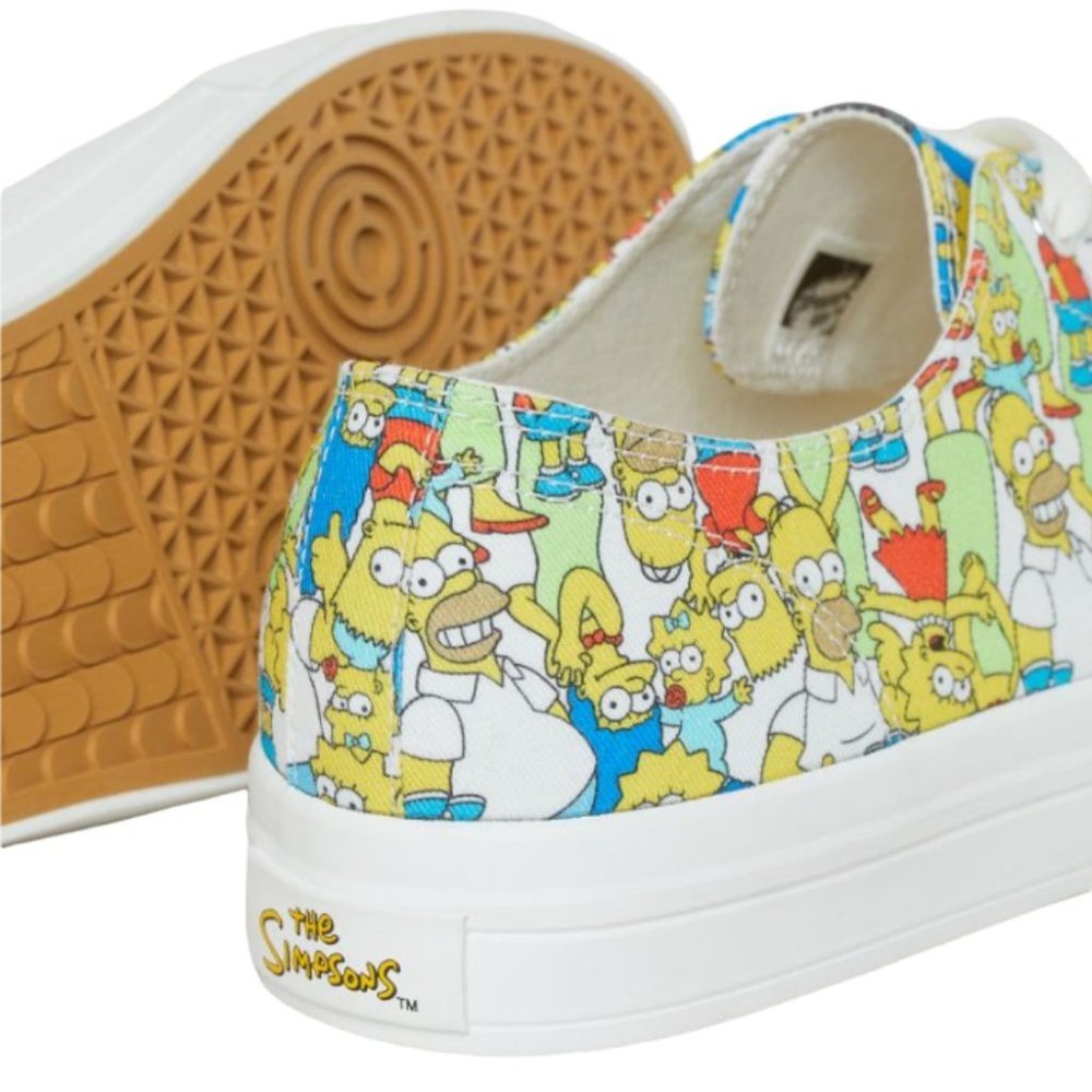 The Simpsons Patterned Sneakers Cotton White Streetwear Size 12